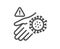 Wash hand line icon. Dont touch warning sign. Vector