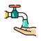 Wash hands color line icon. Hygiene. Pictogram for web page, mobile app