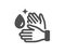 Wash hands icon. Covid hygiene sign. Vector