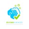 Wash hands vector logo
