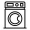 Wash machine icon outline vector. Washer clean