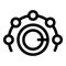 Wash machine wheel mode icon, outline style