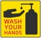 Wash your hands drop icon sign. Coronavirus pandemic infographic logo symbol. Stop covid19. Vector illustration image. Isolated on