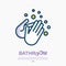 Wash your hands with soap thin line icon