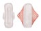 Washable Feminine hygiene products, Set of clean hygienic reusable and disposable pads with wings. Menstrual cycle