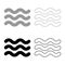 Washable particularly resistant Designation on the wallpaper symbol icon outline set black grey color vector illustration flat