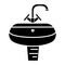 Washbasin - washstand icon, vector illustration, black sign on isolated background