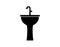 Washbasin or washstand isolated flat vector icon - Vector