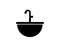 Washbasin or washstand isolated flat vector icon - Vector