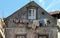 Washed clothes drying in old Portuguese town.