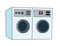 Washer and drier clip art washing machine illustration vector isolated