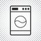 Washer flat vector icon. Laundress sign symbol flat vector illus