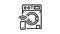 washer remote control line icon animation