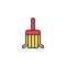 Washing broom filled outline icon