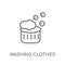 Washing clothes linear icon. Modern outline Washing clothes logo