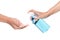 washing hand with Antibacterial hand sanitizer, disinfection gel symbol