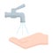 Washing hand icon, hygiene icon illustration