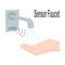 Washing hand and Sensor Faucet icon, hygiene icon