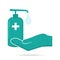 Washing hand and soap icon, provide hand, hygiene icon illustration