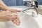 Washing hands. Health - cleanliness beauty and care