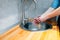 Washing hands keeps bacteria away