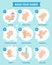 Washing hands properly infographic,vector