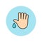 washing hands sign icon vetor design illustration