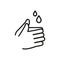 washing hands sign icon vetor design illustration