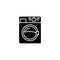 Washing home machine black icon concept. Washing home machine flat vector symbol, sign, illustration.