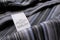 Washing instruction label on cotton vertical stripes shirt