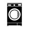 Washing machine icon flat. Minimalist style vector illustration.