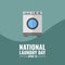 Washing Machine Icon Vector, National Laundry Day Design Concept, perfect for social media post templates, posters, greeting