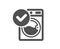 Washing machine icon. Wash laundry sign. Vector