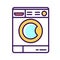 Washing machine line color icon. Outline pictogram