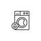 Washing machine notification line icon