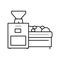 washing machine olive line icon vector illustration