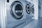 Washing machines in Commercial Laundromat