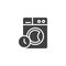 Washing time instructions vector icon