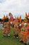 WASHINGTON, D.C. - JULY 4, 2017: carnival figures in dresses of the East-participants of the 2017 National Independence Day Parade