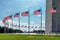 Washington DC - American flags near Washington Monument