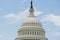 Washington DC Capitol detail on cloudy sky