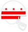Washington DC Flag Football Helmet