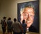 Washington, DC - June 02, 2018: People near the portrait of the