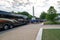 Washington DC - May 9, 2019: Crowds of teens and kids on field trips gather outside the Smithsonian Institution National Museum of