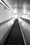 Washington DC Metro escalator in black and white
