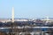 Washington DC skyline in winter