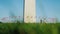 Washington DC, USA, October 2017: People are walking around the Washington Memorial in the heart of the city