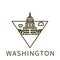 Washington icon. Element of city in triangle icon