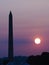 Washington Monument at dusk