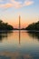 Washington Monument Sunset Reflecting Pool Beautiful Afternoon D